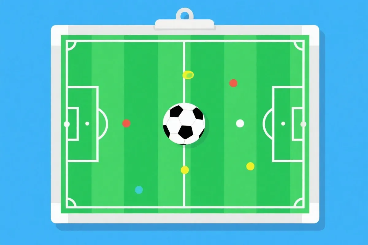 足球策略与规则科普插画